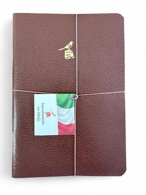 Bieffe Brown Leather lined notebook 3 pk-New